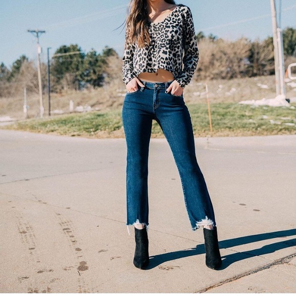 Hiatus Leopard Cropped Sweater - Picture 4 of 7